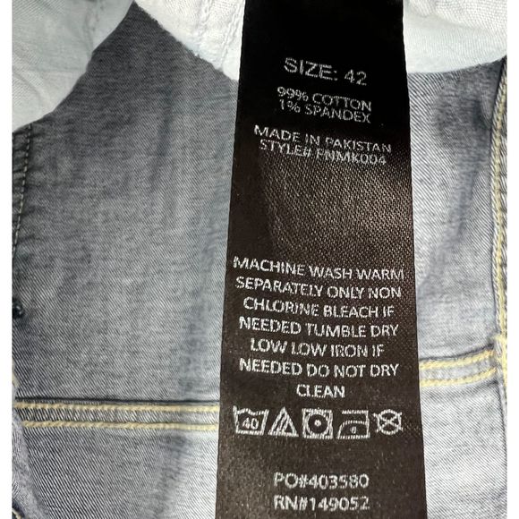 Nova Men jeans 42 medium wash camouflage at seams frayed edges pants - Picture 7 of 8